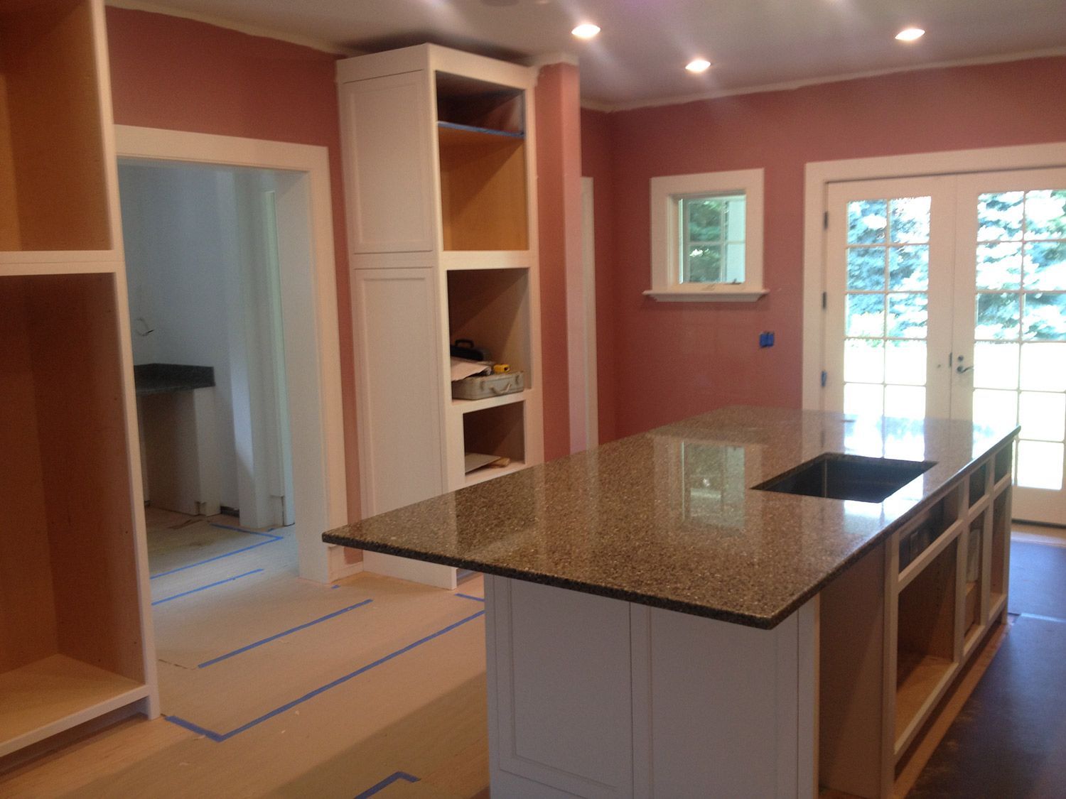 After Installation of Kitchen Cabinets