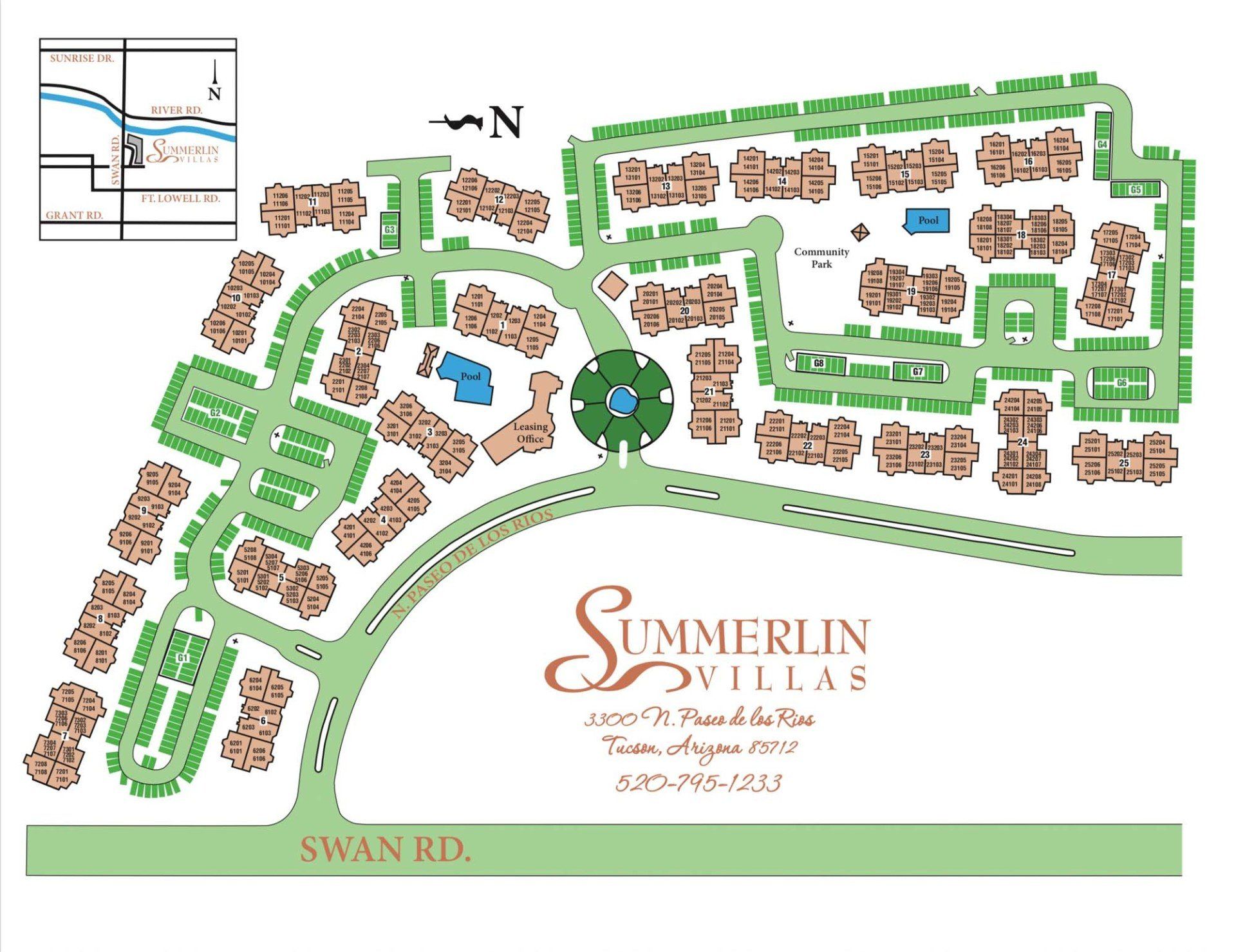 SUMMERLIN VILLAS SITE MAP