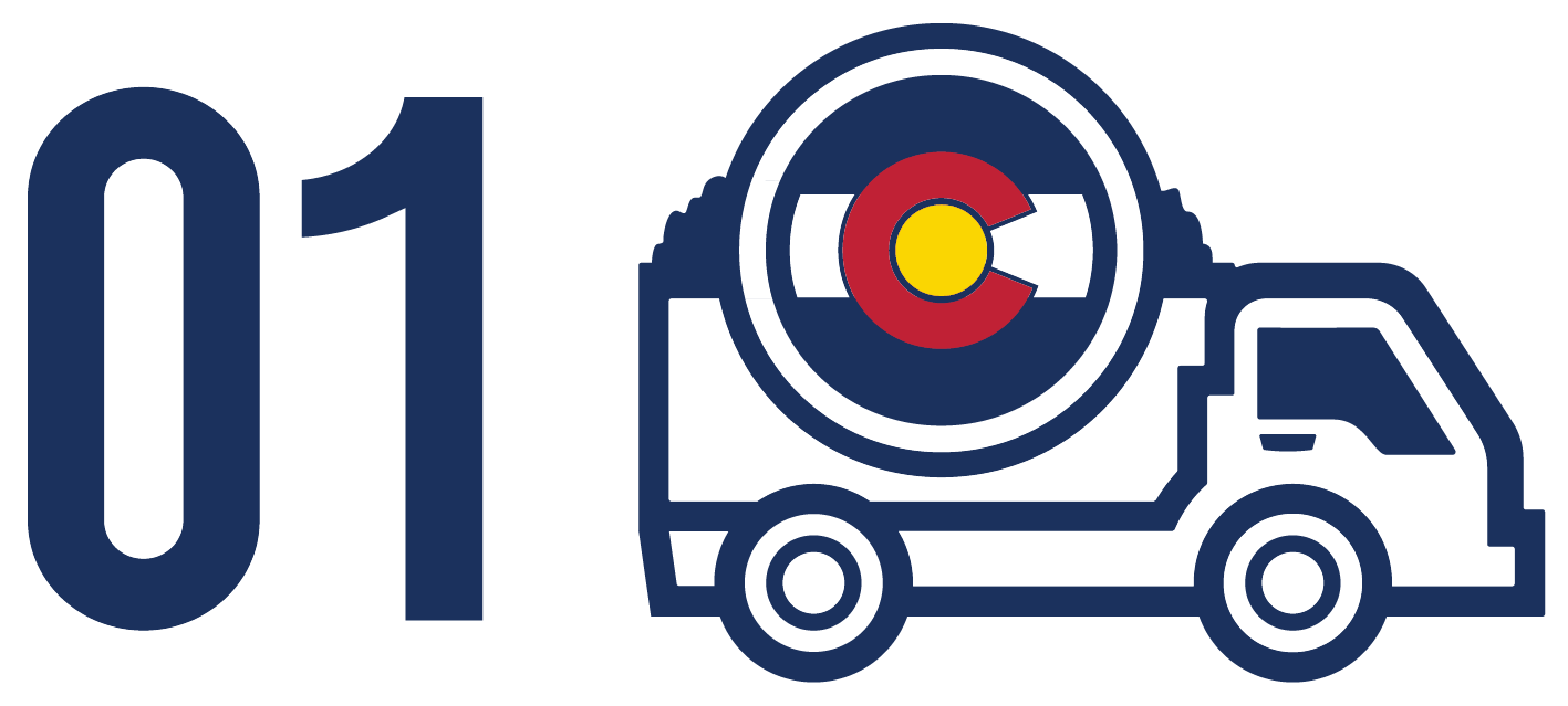 The number 1 and a Colorado Junk Runner logo