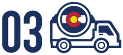 The number 3 and a Colorado Junk Runner logo