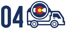 The number 4 and a Colorado Junk Runner logo