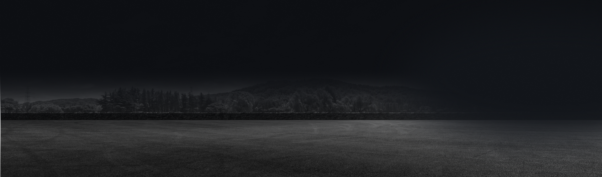 Dark, moody landscape with a horizon line and a shadowy forest silhouette. | Auto Check Sugar Land