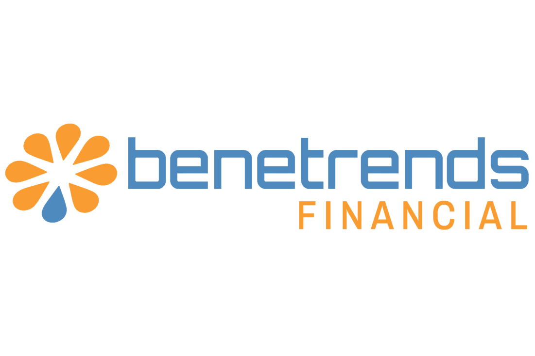 The Benetrends Financial logo with an orange, flower-like icon next to the blue word