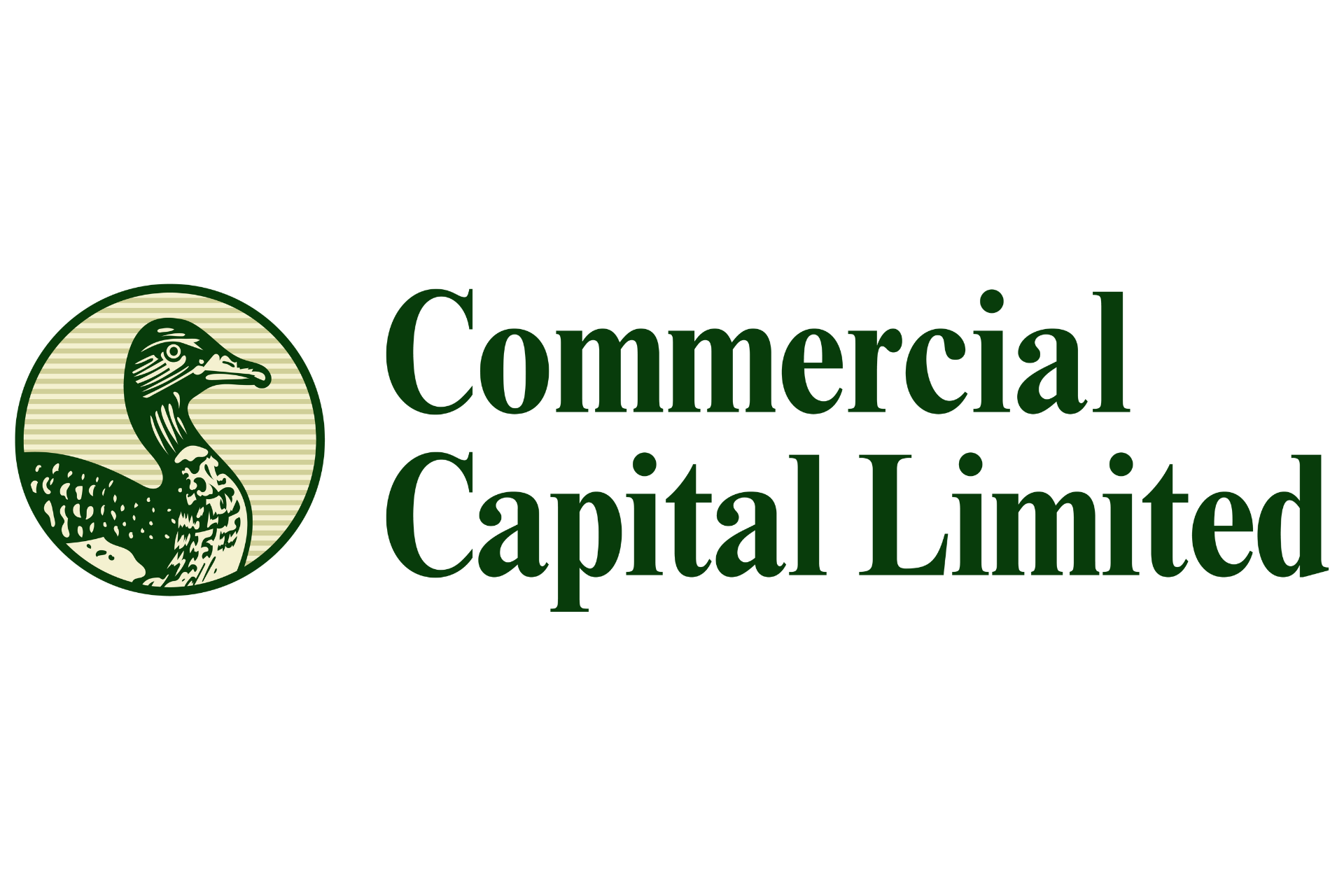 Logo for Commercial Capital Limited, featuring a green duck illustration inside a circle next to the company name.