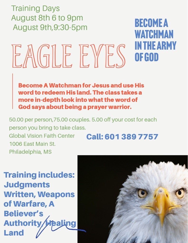 A flyer for business intercessors training is shown