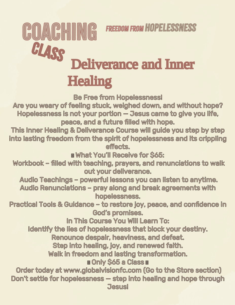 Coaching Class - Freedom from Hopelessness