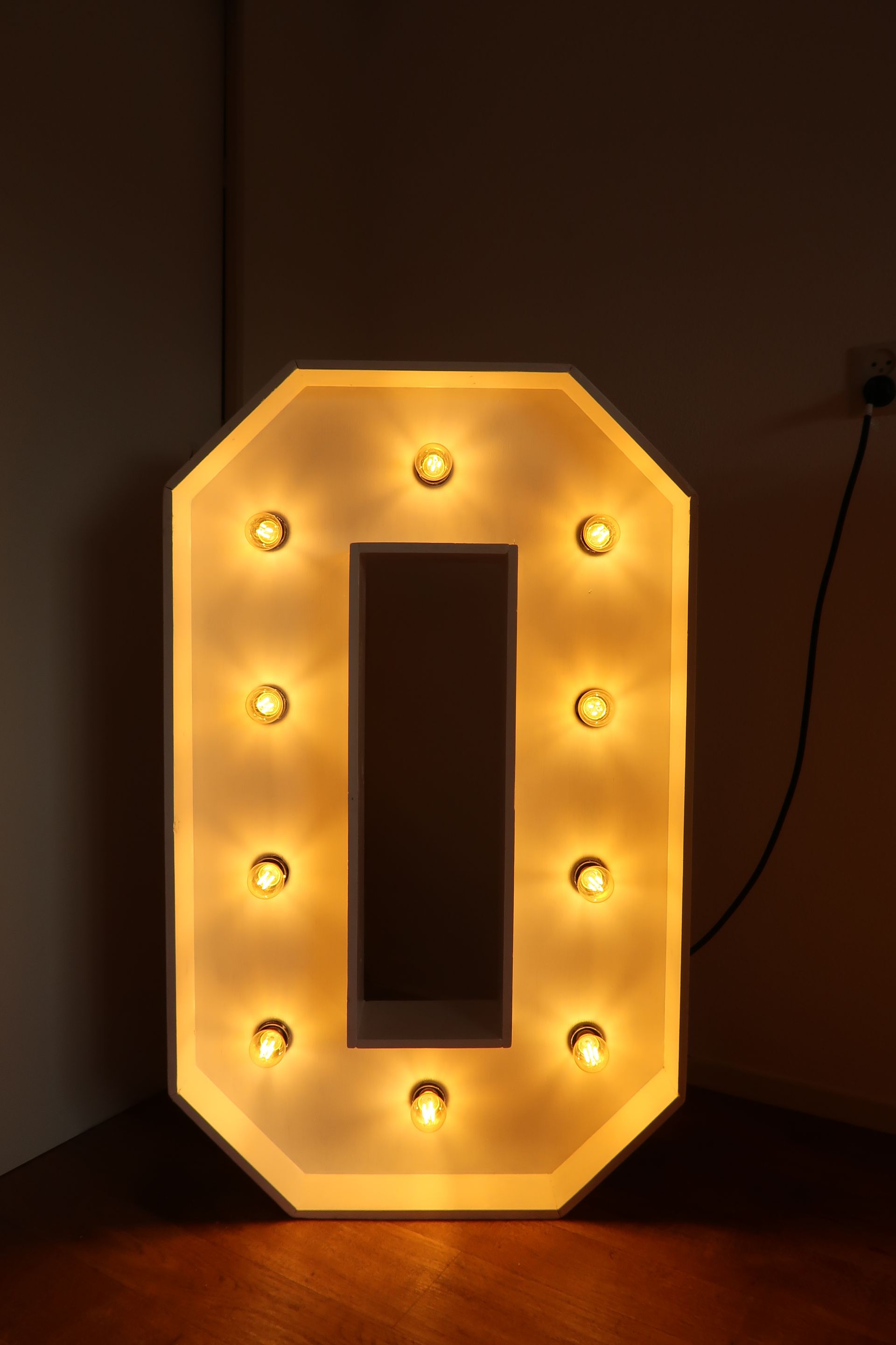 Lichtgevende cijfer - 0