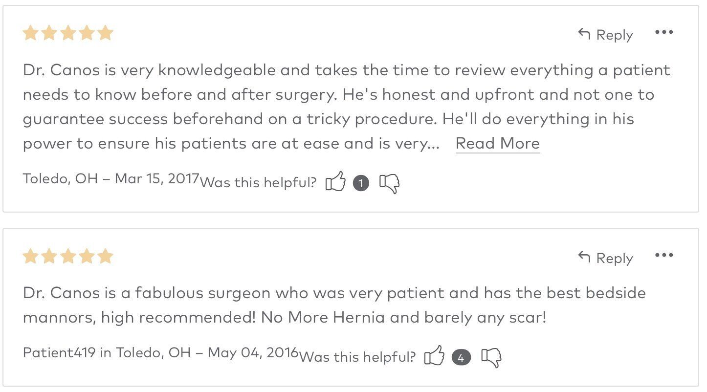 Reviews for Dr. Caños