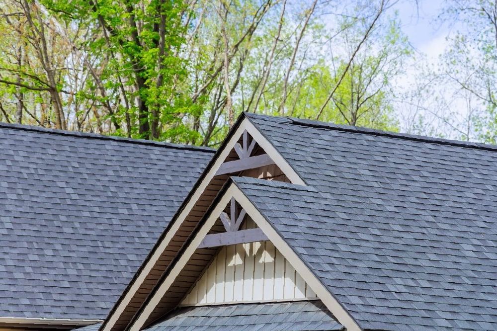 A close up of a roof