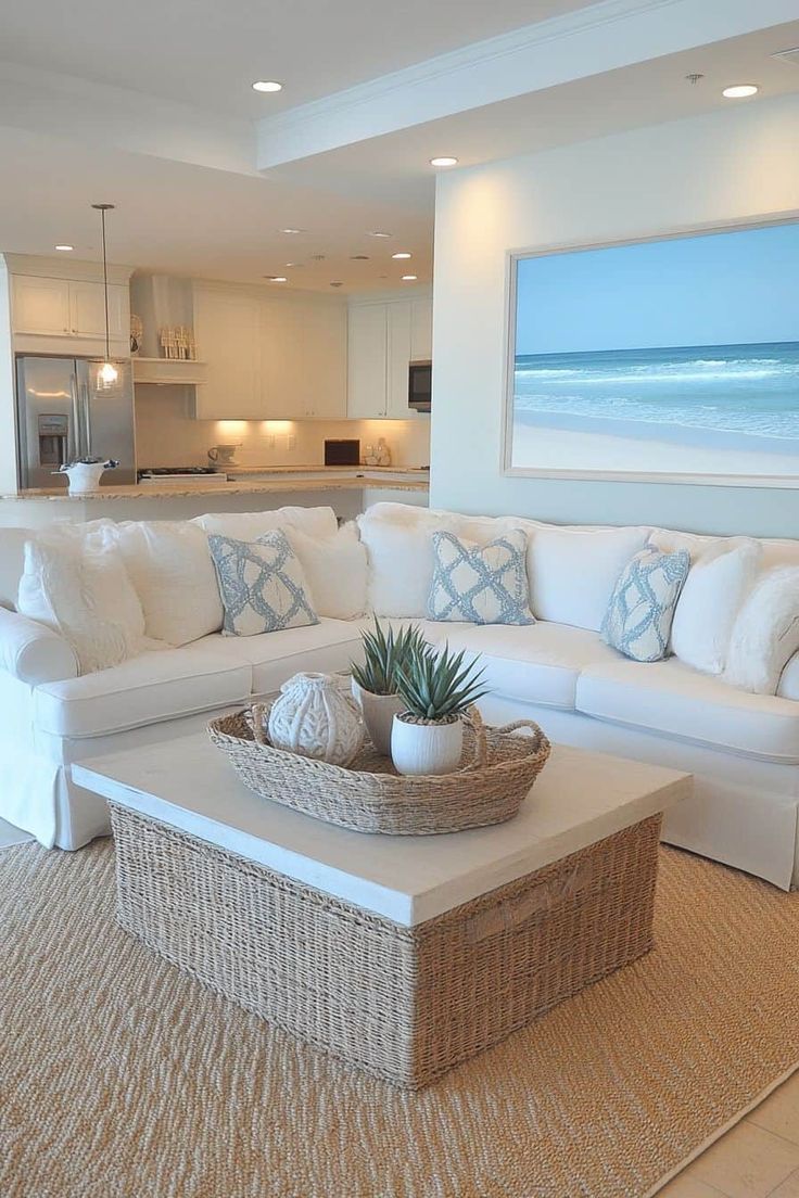 A living room filled with furniture and a fireplace.