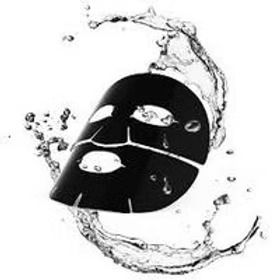 Black musical note with a splash of clear water swirling around it on a white background