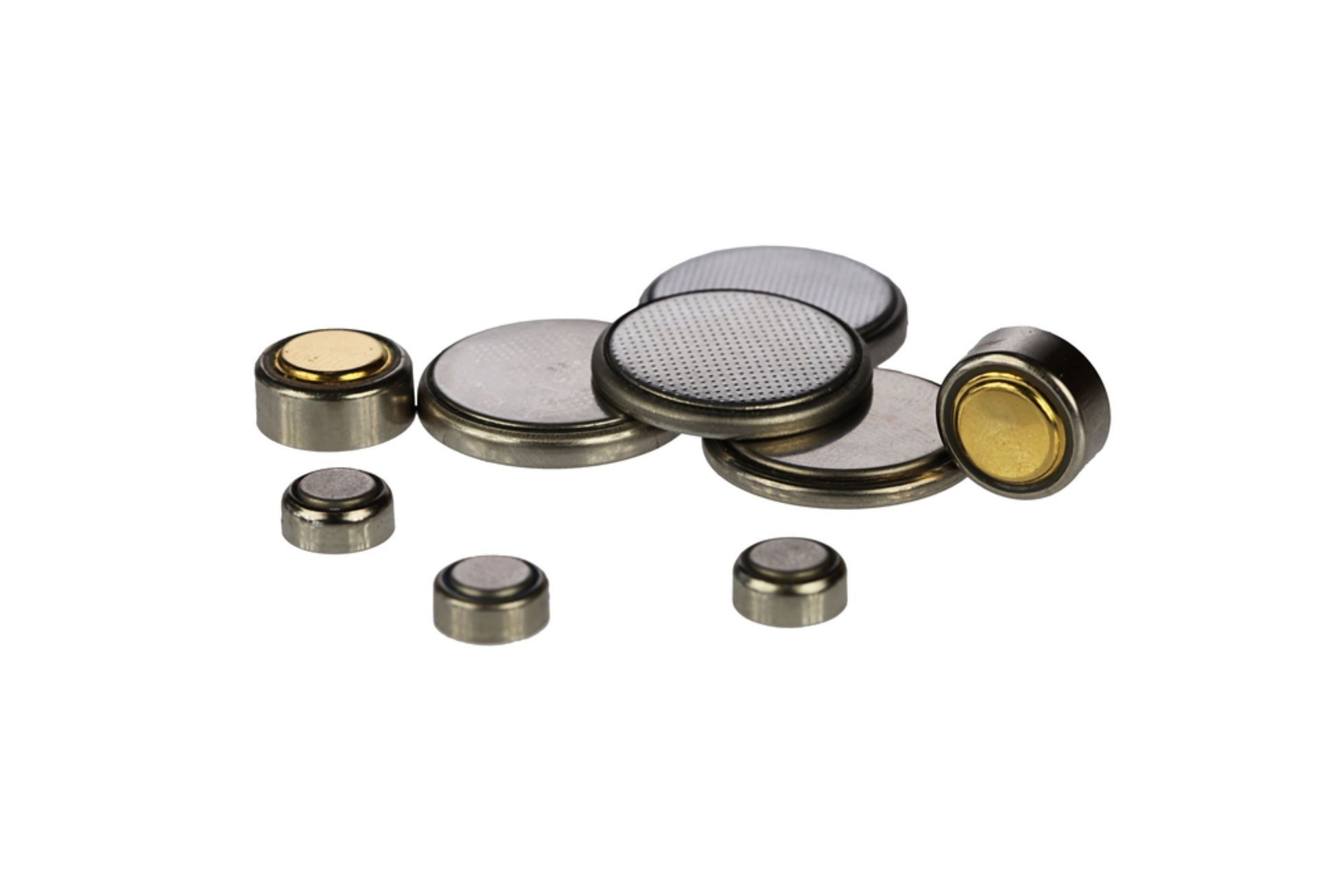 Button Cell Batteries, Various Sizes, Silver and Gold, Scattered — Coastal Clocks & Watches in Mooloolaba, QLD