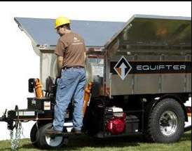 Man Beside the Roofing Buggy — Rochester, NH — New England Roofing