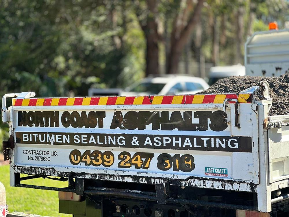 North Coast Asphalts Bitumen Sealing and Asphalting Truck — North Coast Asphalts in Corindi Beach, NSW