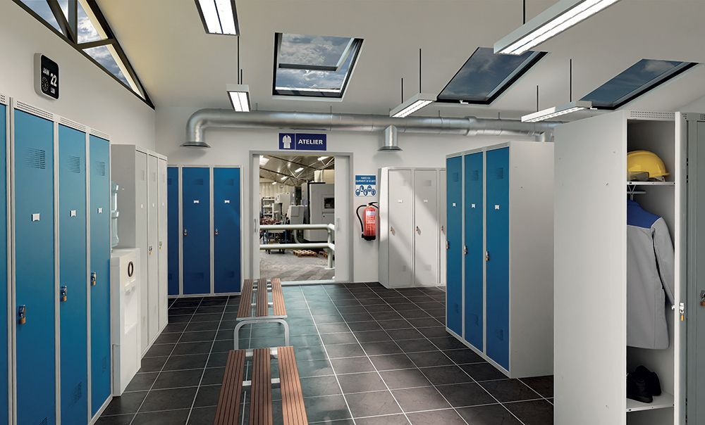 Ambiance vestiaires industrie propre Acial