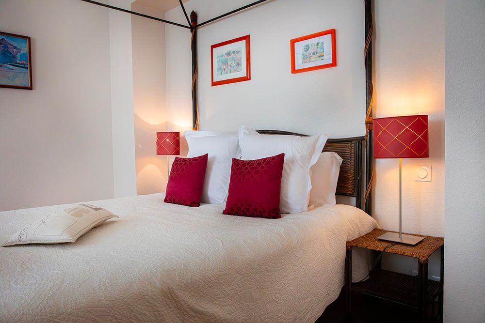 Chambre de l'hôtel l'Aubinière