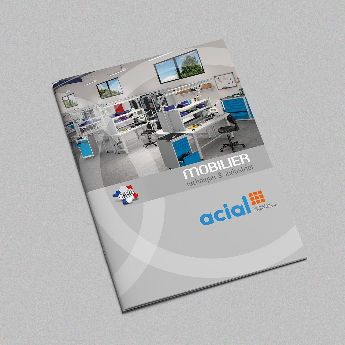 Couverture brochure mobilier technique Acial