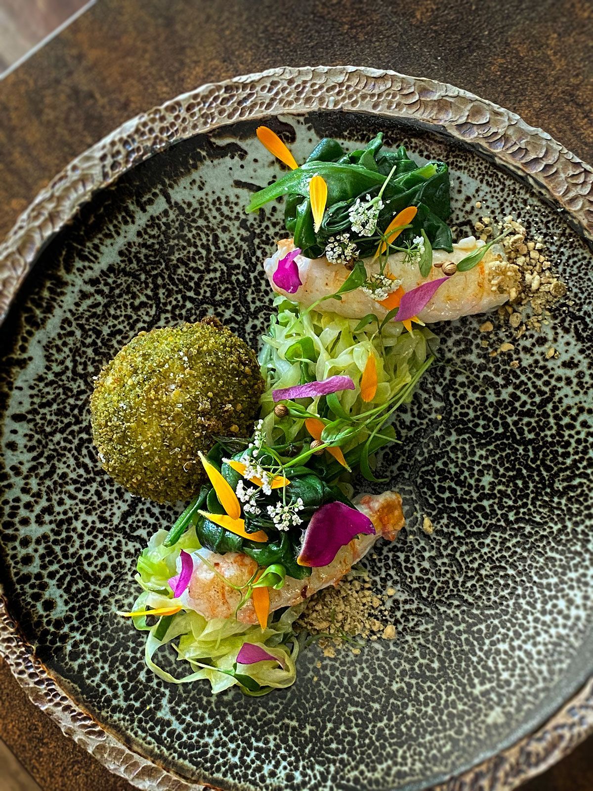 Plat de Bastien Gilet chef du restaurant Pom Poire situé à Azay-le-Rideau