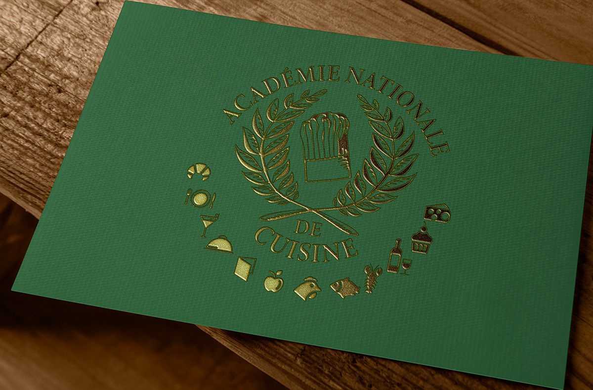 Dos carte de visite de l'académie Nationale de Cuisine