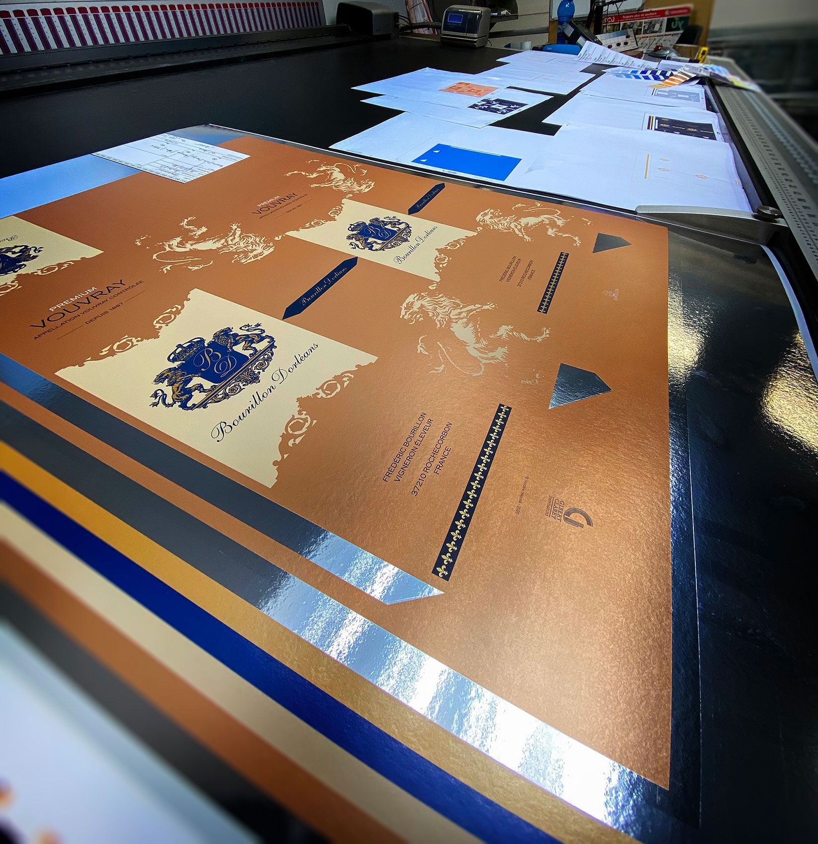 Planche épreuve étui bouteille prémium Bourillon