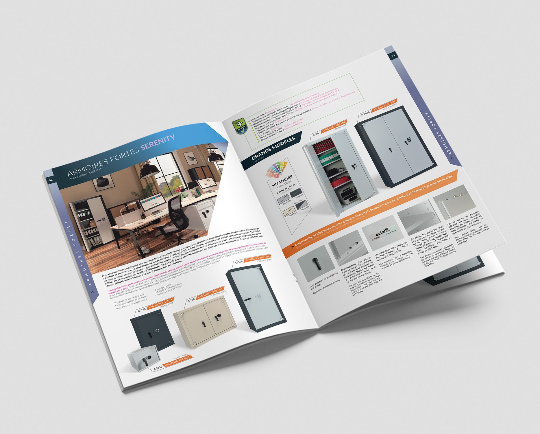 Page intérieures catalogue Acial spécialiste du mobilier métallique