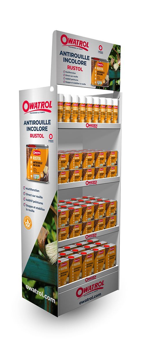 PLV produits Rustol Owatrol