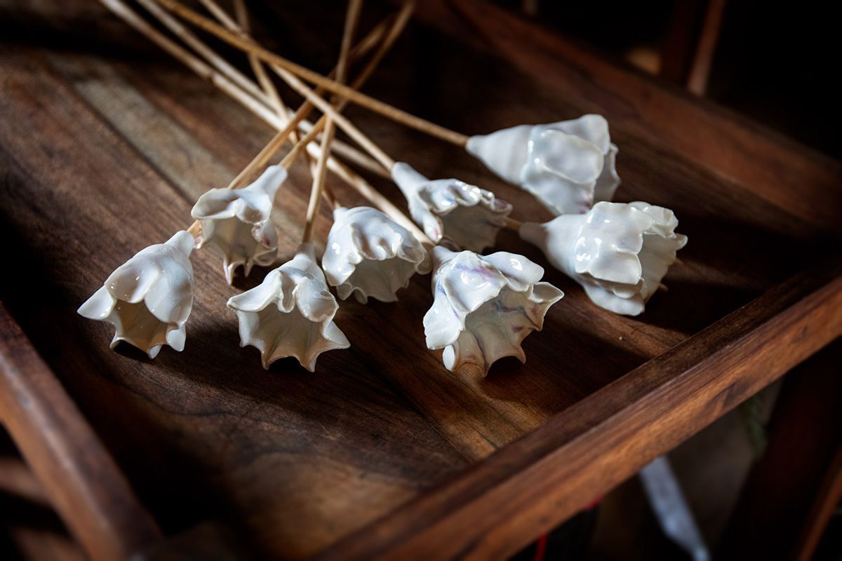 Décoration fleurale du restaurant l'auberge du 12 ème à Saché