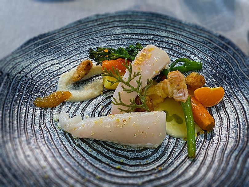 Plat de poisson La Brèche restaurant à Amboise