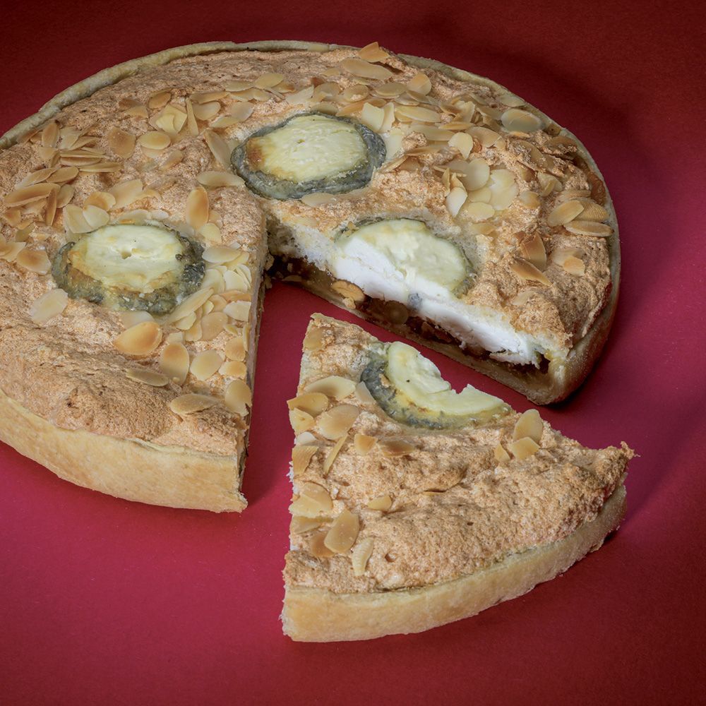 Tarte LaBalzacienne avec part coupée