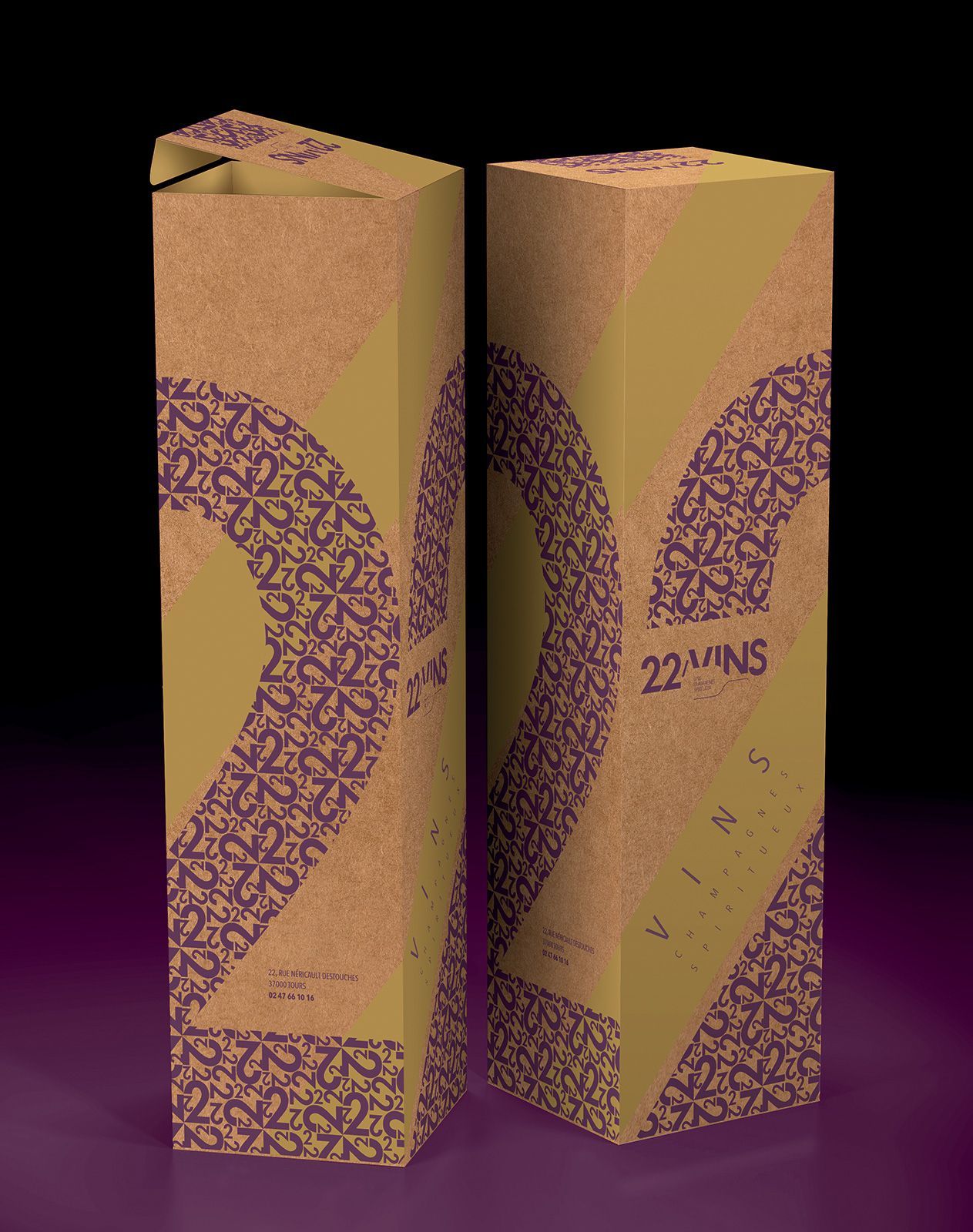 Prototype Étui vins rouge 22/20