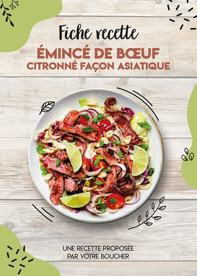 Fiche recette émincé de boeuf