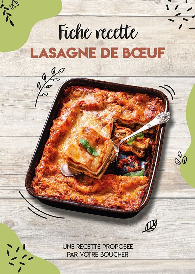 Fiche recette lasagne de bœuf