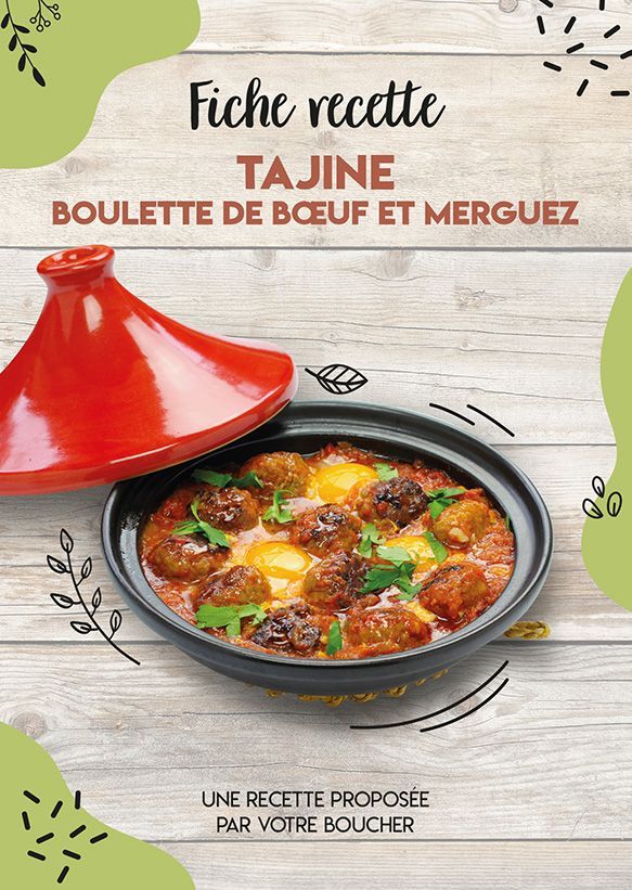 Fiche recette tajine boulettes de bœuf et merguez