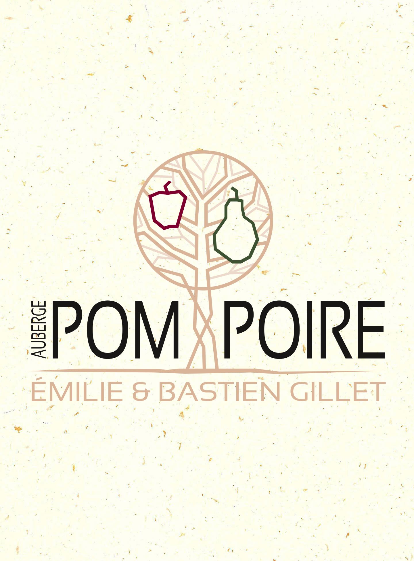 Logo de l'auberge Pom'Poire, auberge et restaurant à Azay-le-Rideau.