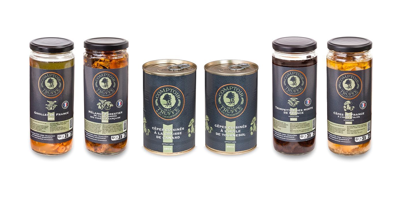 Conserves de champignons Comptoir de la truffe et du champignon