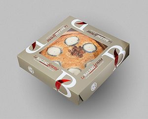 Packaging tarte au fromage de chèvre La Balzacienne