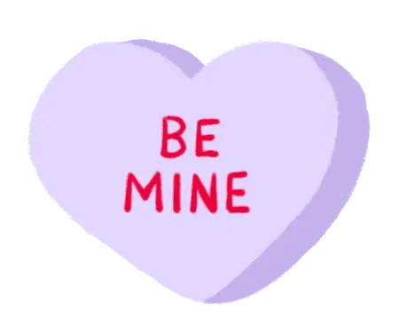 Be mine candy heart illustration