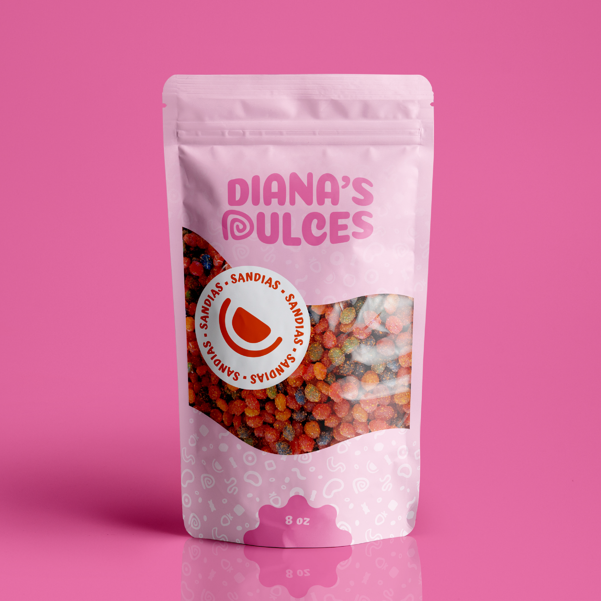 Creative package design for candy brand, fun and colorful.