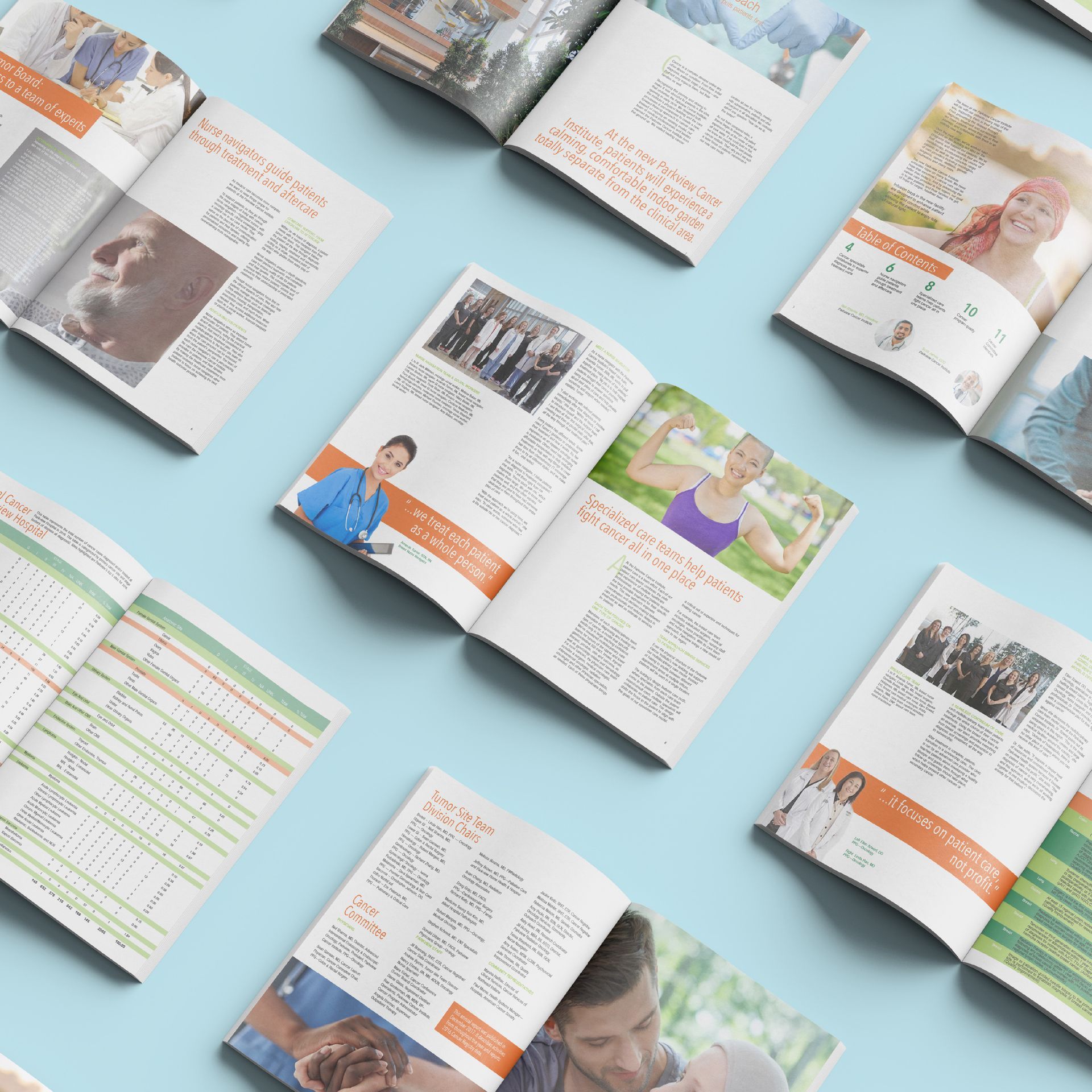 Clean layout design for health and wellness brand.