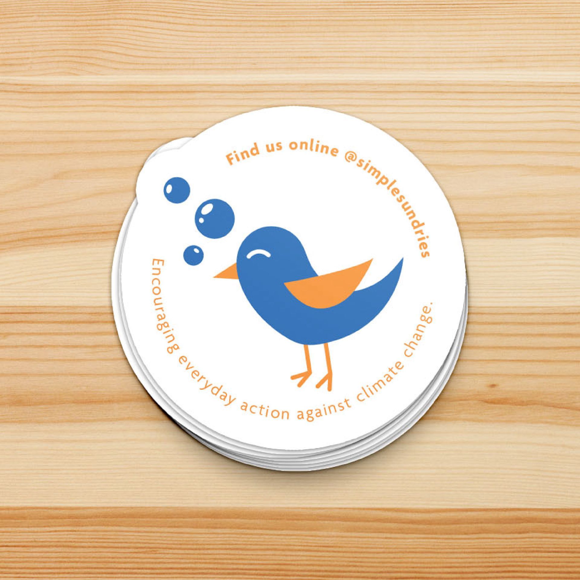 Vector illustration on custom stickers for PNW low waste shop.