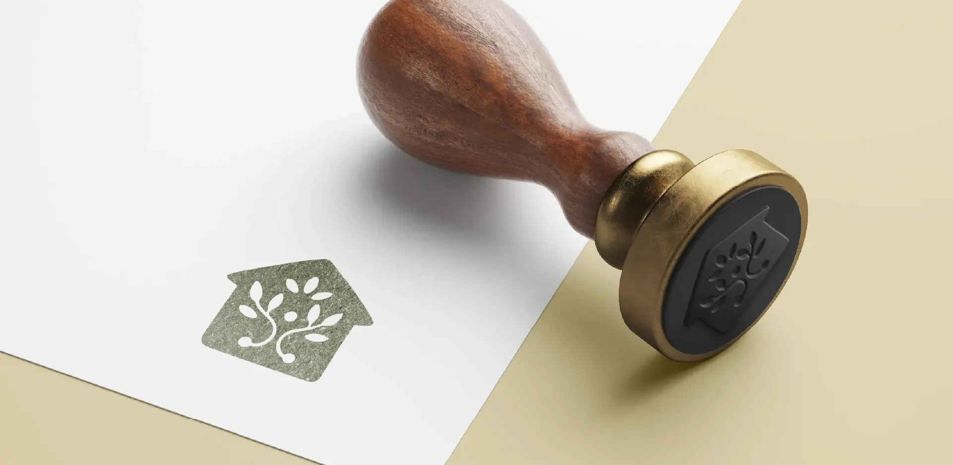 Custom stamp with creative nonprofit logo.