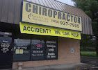 Chiropractor's office with sign reading