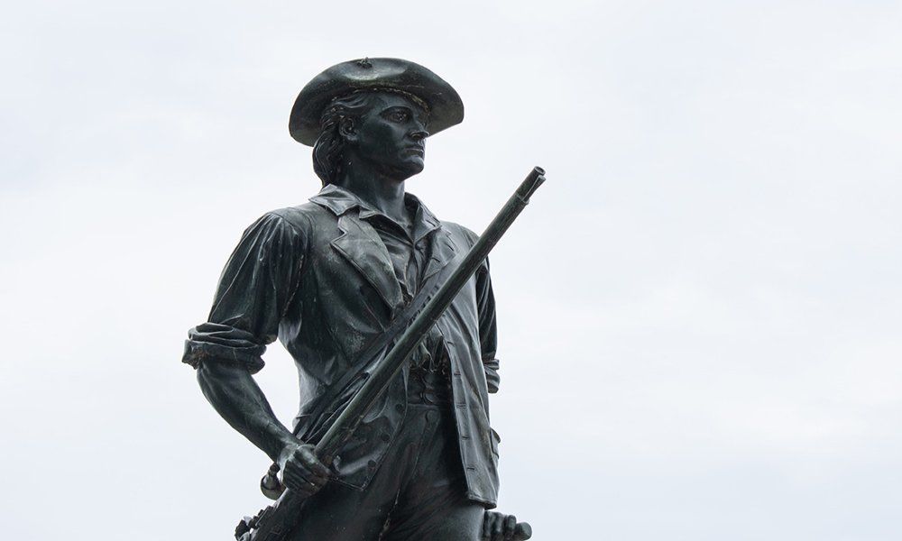 stone statue of prominent historical figure