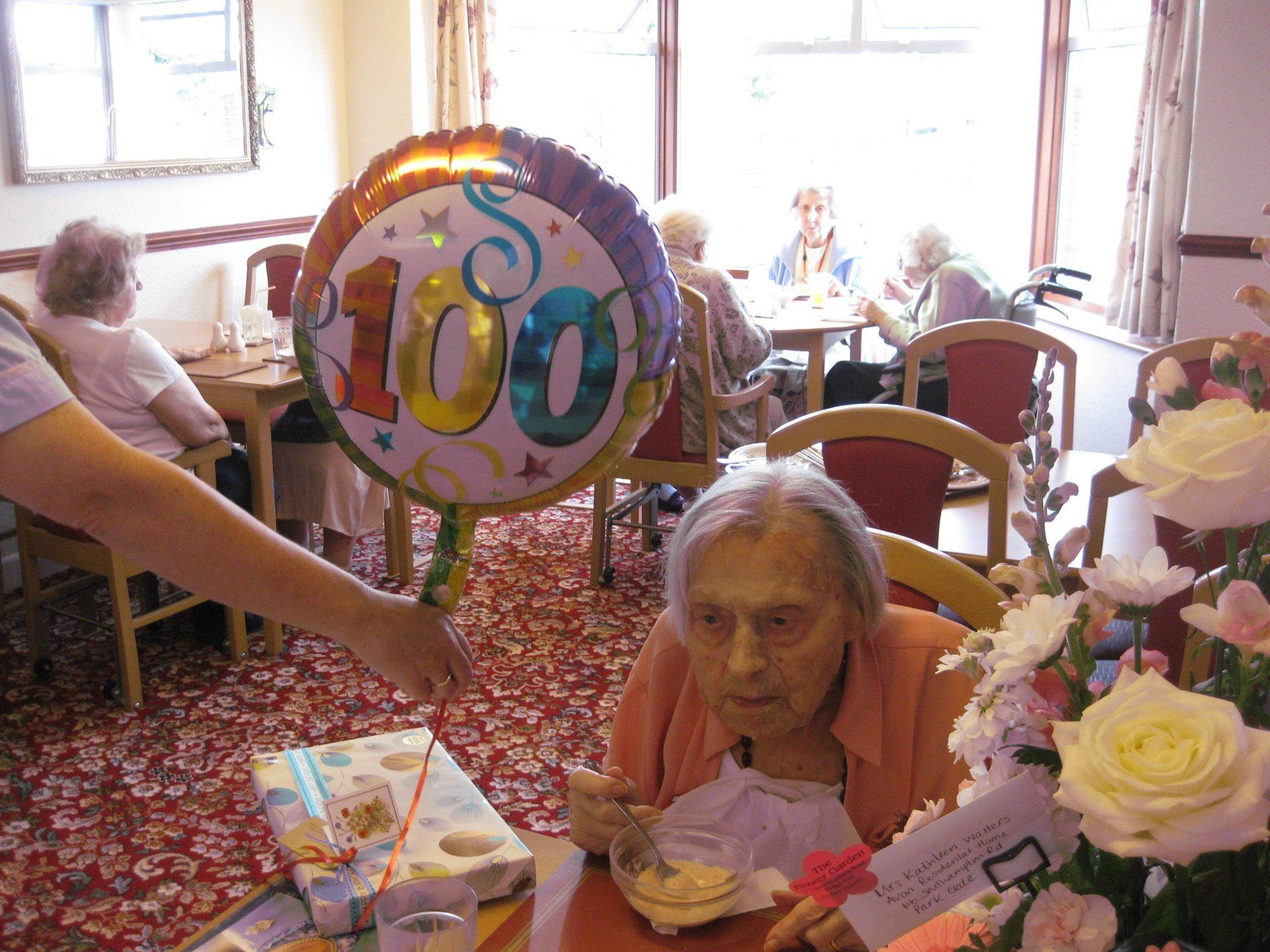 100th birthday celebrations at Avon Park Care Home Southampton