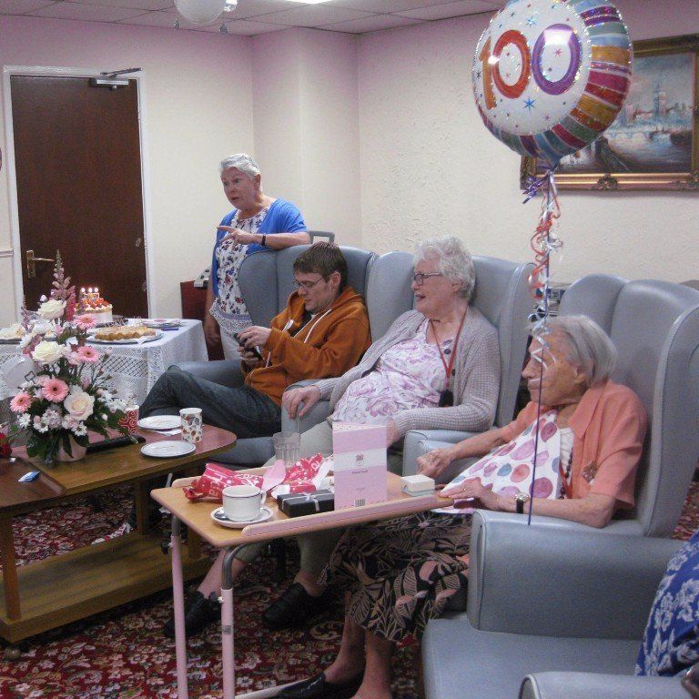 100th birthday celebrations at Avon Park Care Home Southampton