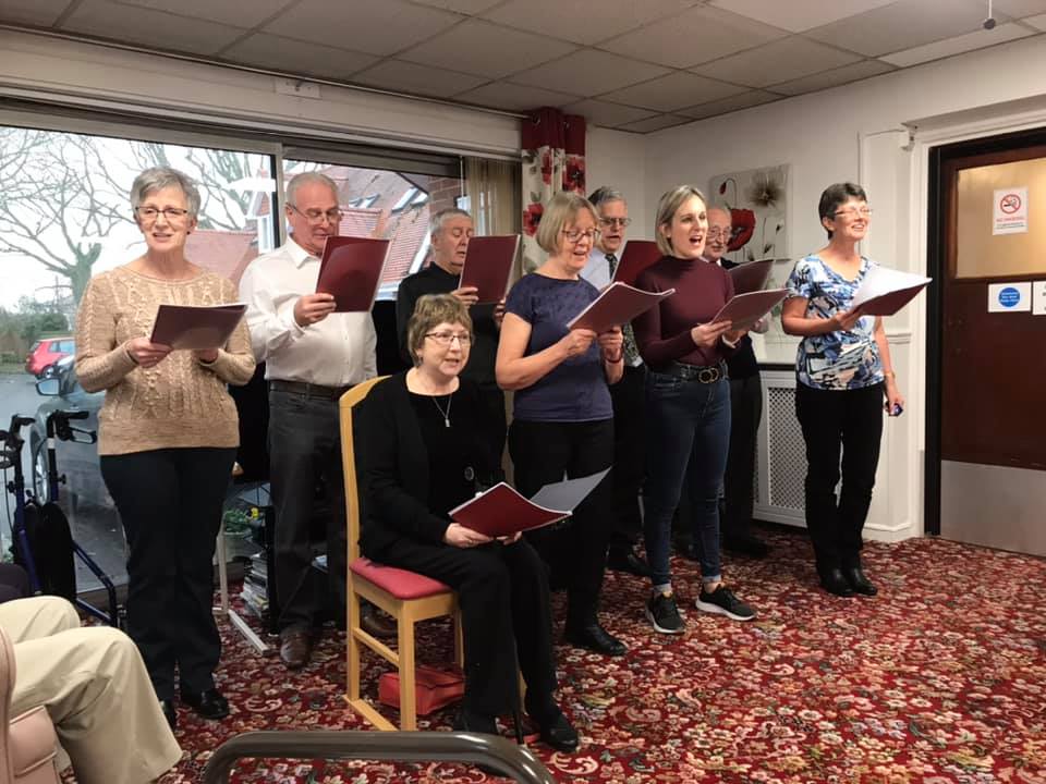 The Local Vocals performing at Avon Park Care Home