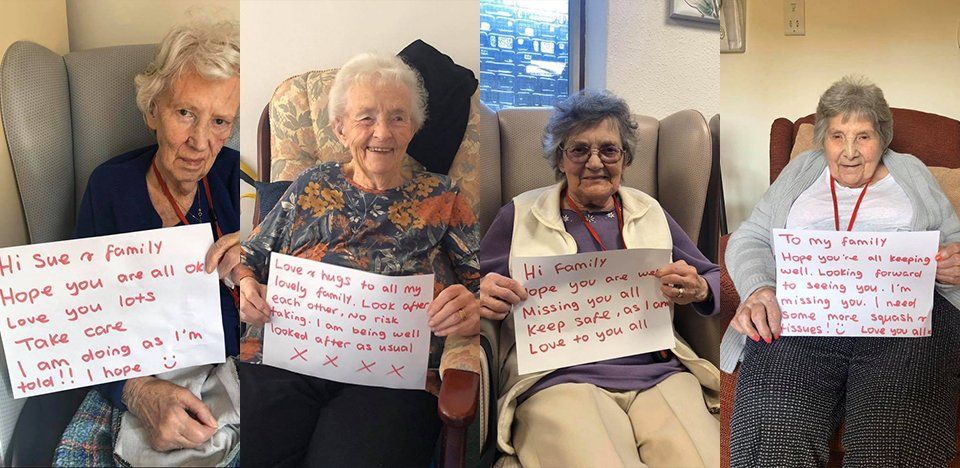 Residents family messages at Avon Park Care Home Southampton