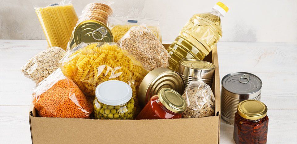 Box of packaged food