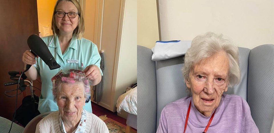 Pampering for residents at Avon Park Care Home Southampton