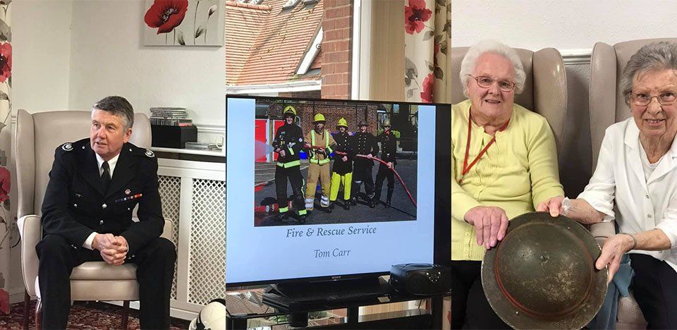 Tom Carr Fire Services presentation at Avon Park Care Home Southampton